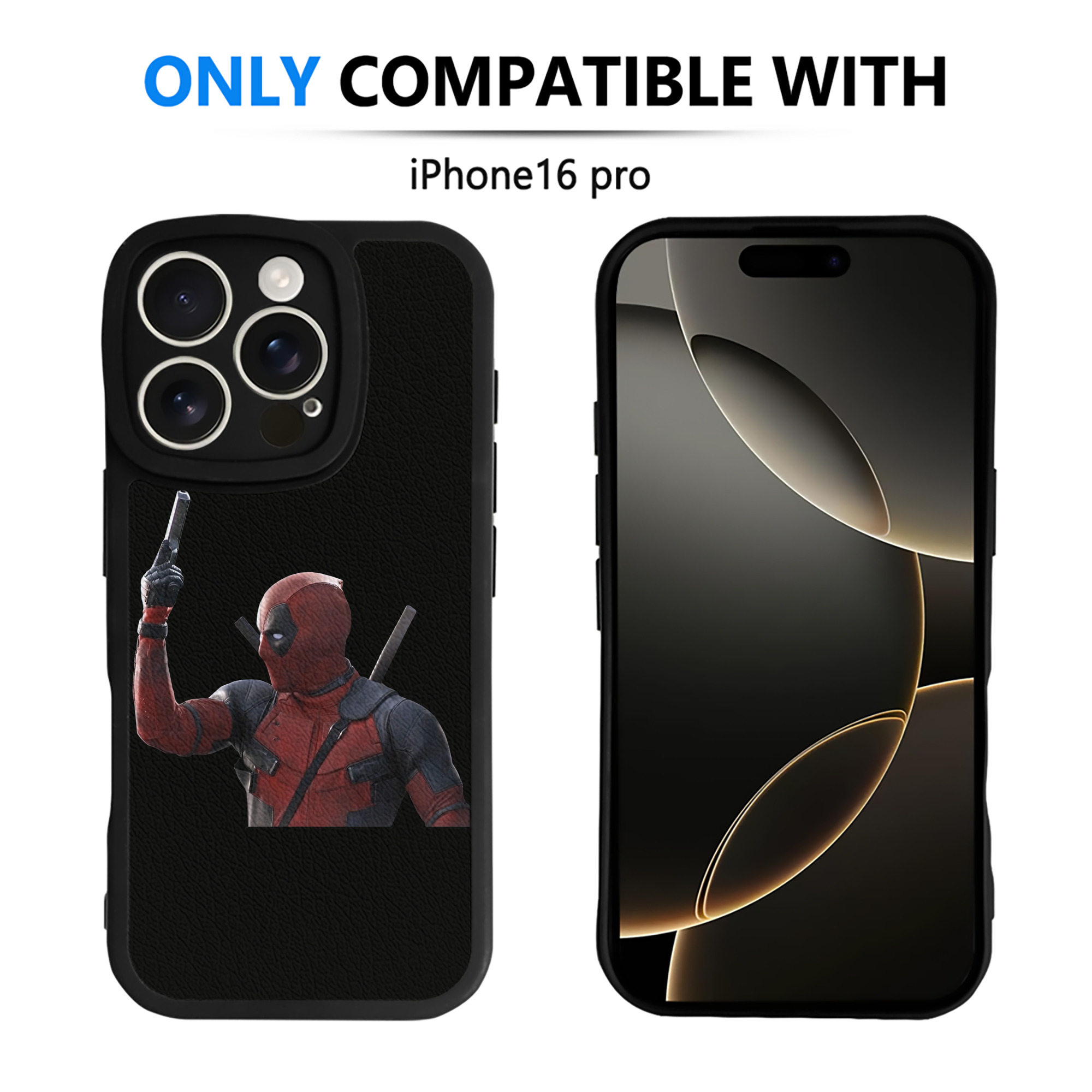 （画像用） Deadpool デッドプール 【iPhone 16シリーズ対応】シリコンスマホケース（レザー調） 材質：シリコン
